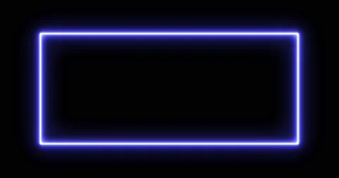Rectangle, frame of energy, neon, smoke. blue rectangle on a black background Stock Footage 169251503