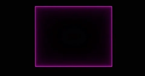 Rectangle, frame of energy, neon, smoke. purple, lilac rectangle on a black Stock Footage 171187716