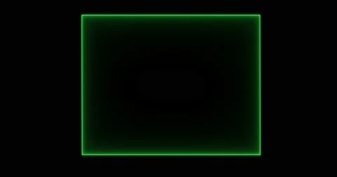 Rectangle, frame of energy, neon, smoke. green rectangle on a black background Stock Footage 171544653