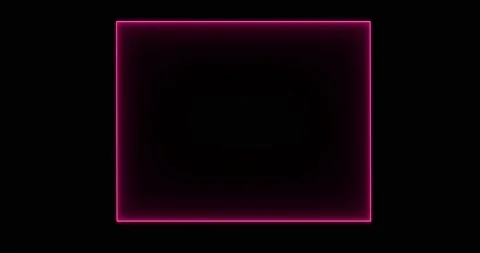 Rectangle, frame of energy, neon, smoke. purple, lilac rectangle on a black Stock Footage 171888397