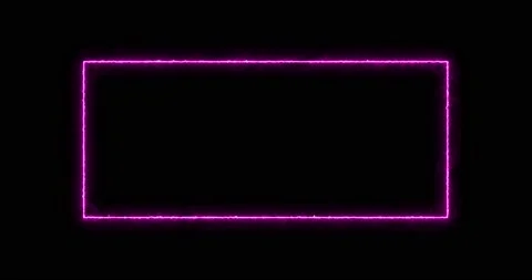 Rectangle, frame of energy, neon, smoke. purple, lilac rectangle on a black Stock Footage 173539222