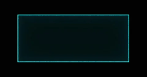 Rectangle, frame of energy, neon, smoke. blue rectangle on a black background Stock Footage 177603596