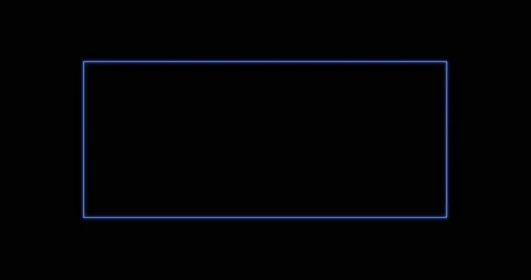 Rectangle, frame of energy, neon, smoke. blue rectangle on a black background Видео 194858240