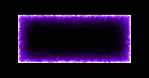 Rectangle, frame of energy, neon, smoke. purple, lilac rectangle on a black Stock Illustration