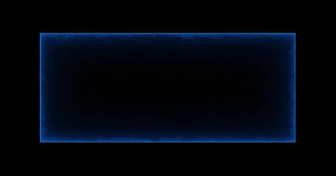 Rectangle, frame of energy, neon, smoke. blue rectangle on a black background Illustrazione stock