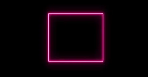Rectangle, frame of energy, neon, smoke. purple, lilac rectangle on a black Stock Illustration