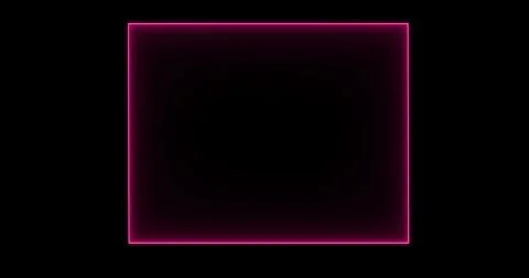Rectangle, frame of energy, neon, smoke. purple, lilac rectangle on a black Stock Illustration
