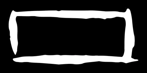 Rectangle frame hand painted with white paint Stock Illustration