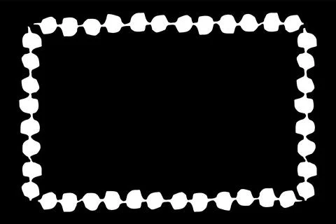 Rectangle frame hand painted with white paint Illustrazione stock