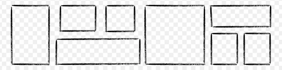 Rectangle frame line. Square shape outline on hand draw style. Vector illus.. イラスト素材