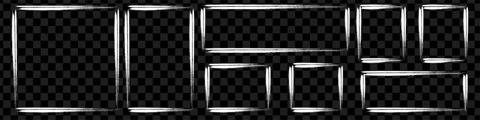 Rectangle frame line. Square shape outline on hand draw style. Vector illus.. 스톡 일러스트