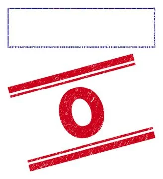 Rectangle Frame Mosaic and Distress 0 Stamp Seal with Lines 스톡 일러스트