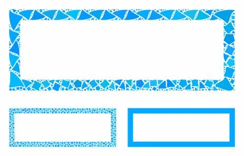 Rectangle frame Mosaic Icon of Abrupt Pieces Illustrazione stock