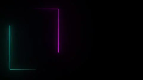 Rectangle frame in neon effect mp4 video 스톡 일러스트