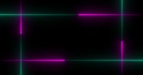 Rectangle frame neon lights animation. Gradually appearing in a rectangle frame. Vídeos de archivo 330338130