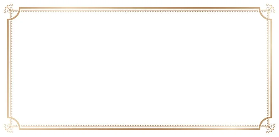 Rectangle frame ornament corner golden colors Stock Illustration