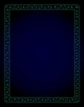 Rectangle Frame Polygonal Frame Vector Mesh Illustration Stock Illustration