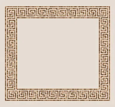 Rectangle frame with seamless border Stock Illustration