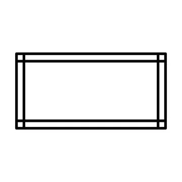 Rectangle frame shape icon, decorative vintage border doodle element イラスト素材
