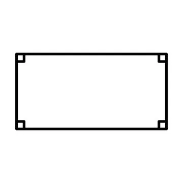 Rectangle frame shape icon, decorative vintage border doodle element Illustrazione stock