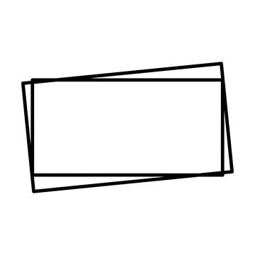 Rectangle frame shape icon, decorative vintage border doodle element Illustrazione stock