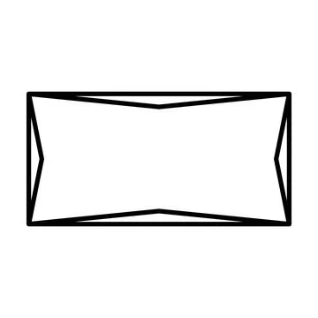 Rectangle frame shape icon, decorative vintage border doodle element 스톡 일러스트