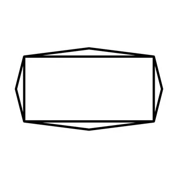 Rectangle frame shape icon, decorative vintage border doodle element Illustrazione stock