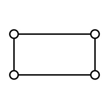 Rectangle frame shape icon, decorative vintage border doodle element Illustrazione stock