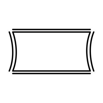 Rectangle frame shape icon, decorative vintage border doodle element イラスト素材