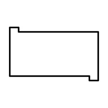 Rectangle frame shape icon, decorative vintage border doodle element 스톡 일러스트