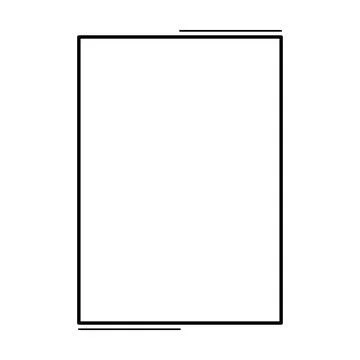 Rectangle frame shape icon, decorative vintage border doodle element Stock Illustration