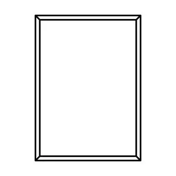 Rectangle frame shape icon, decorative vintage border doodle element Stock Illustration