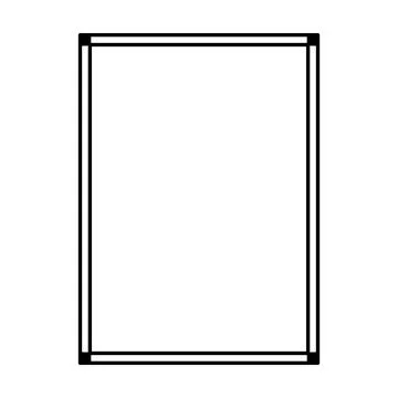 Rectangle frame shape icon, decorative vintage border doodle element イラスト素材