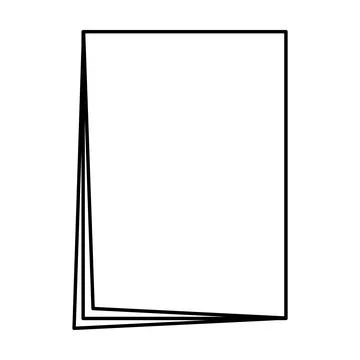 Rectangle frame shape icon, decorative vintage border doodle element Stock Illustration