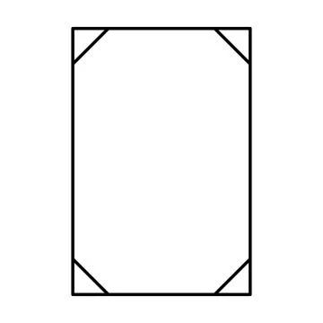 Rectangle frame shape icon, vertical decorative vintage border doodle element 스톡 일러스트