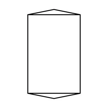 Rectangle frame shape icon, vertical decorative vintage border doodle element Stock Illustration