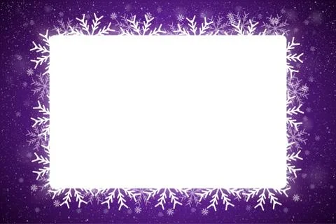 Rectangle Frame Snowflake. New Year and Christmas. イラスト素材