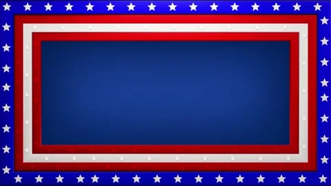 Rectangle frame with star president's day background Stock Footage 232380246