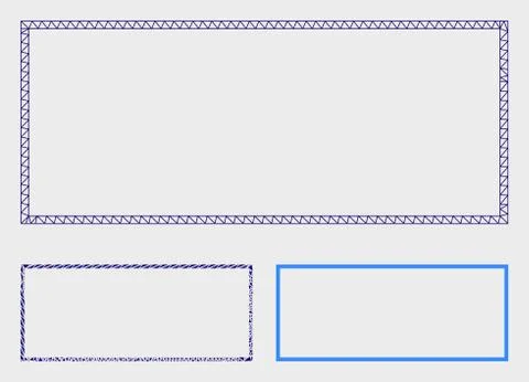 Rectangle Frame Vector Mesh 2D Model and Triangle Mosaic Icon イラスト素材