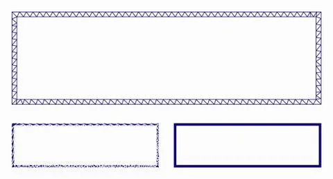Rectangle Frame Vector Mesh Wire Frame Model and Triangle Mosaic Icon Stock Illustration