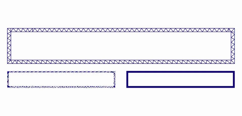 Rectangle Frame Vector Mesh Wire Frame Model and Triangle Mosaic Icon Stock Illustration