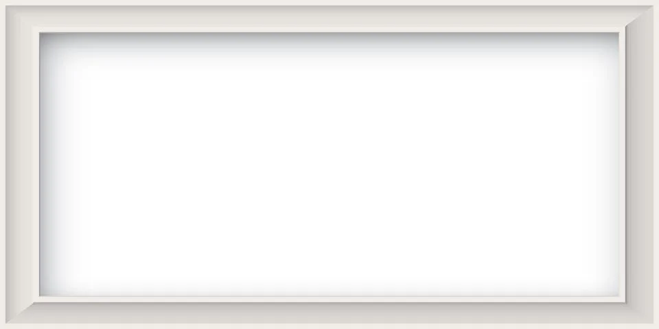 Rectangle frame on white background graphic illustration. Blank picture frame Stock Illustration