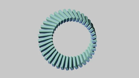 Rectangle geometric forms circulating in a continuous loop Stock Footage 242709678