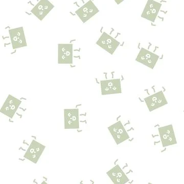 Rectangle geometric shape character glyph vector seamless pattern 스톡 일러스트