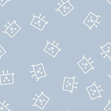 Rectangle geometric shape character line vector seamless pattern 스톡 일러스트