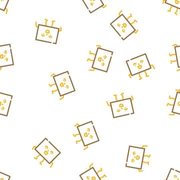 Rectangle geometric shape character vector seamless pattern Stockillustratie