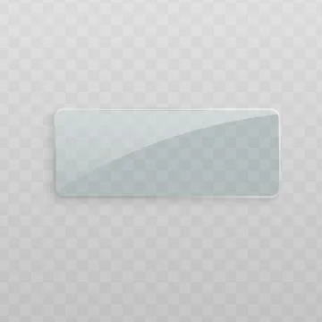 Rectangle glass frame isolated on transparent background Illustrazione stock