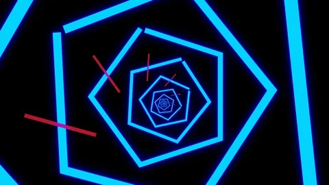 Rectangle glow rotation. Dark background Stock Footage 129996102