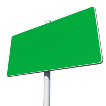 Rectangle green road sign. Isolated Stock Illustration
