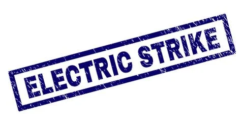 Rectangle Grunge ELECTRIC STRIKE Stamp Illustrazione stock